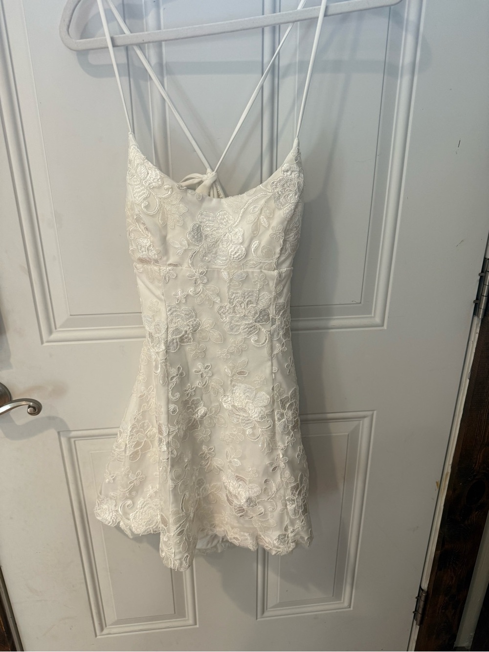 White Floral Lace Dress